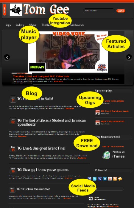 Tom Gee new website 